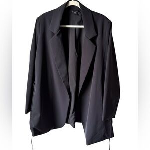 Athleta Endless Blazer Black Primatwill 22 Stretch Travel Career Lightweight